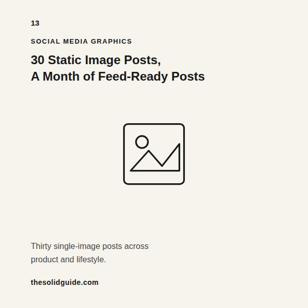 30 Static Image Posts — One Month of Professional Visual Content Ready to Post