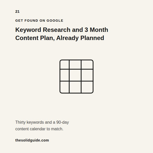 Keyword Research and 3 Month Content Plan — Know Exactly What to Publish to Drive Traffic