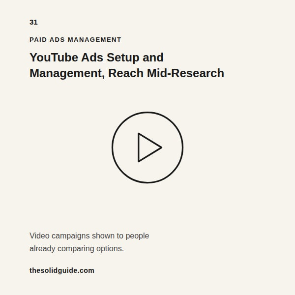 YouTube Ads Setup — Video Ads That Reach Buyers While They Research and Watch