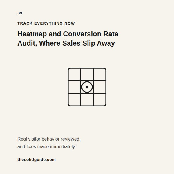 Heatmap and Conversion Rate Audit — Find Out Exactly Why Visitors Are Not Buying and Fix It
